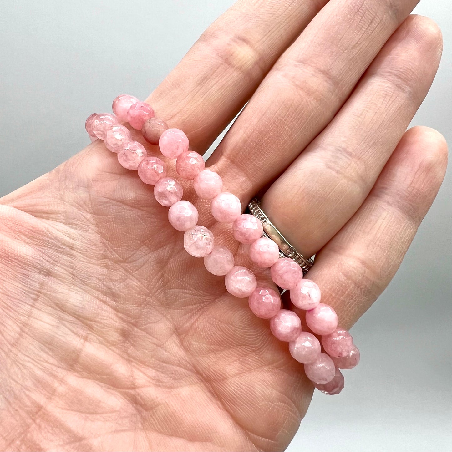 Rose Quartz Bracelet - Unconditional Love, Soothing, Forgiveness, Lifts Depression, Self Love