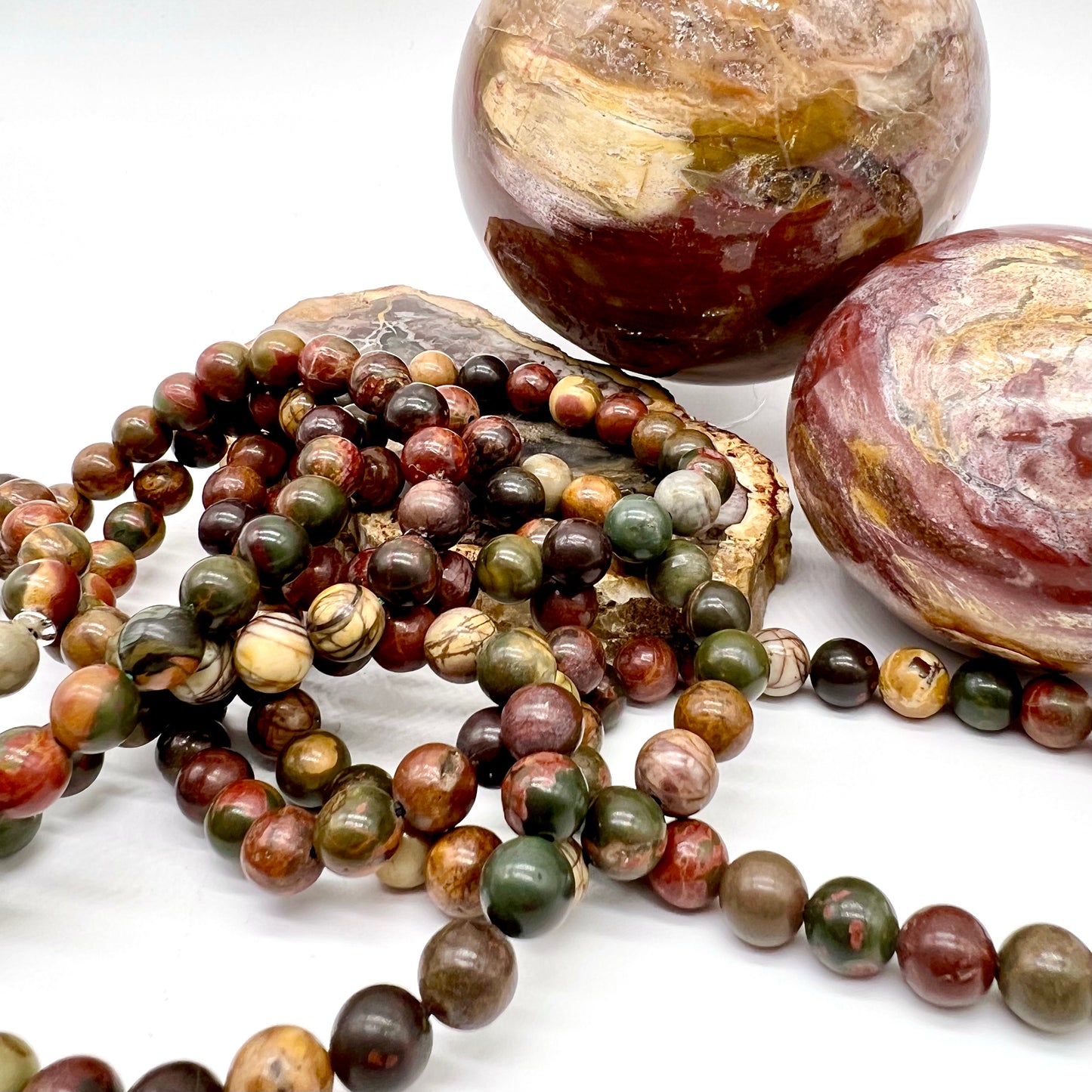 Cherry Creek Jasper Bracelet - Balance, Relaxation, Protection, Grounding, Happiness, Stress