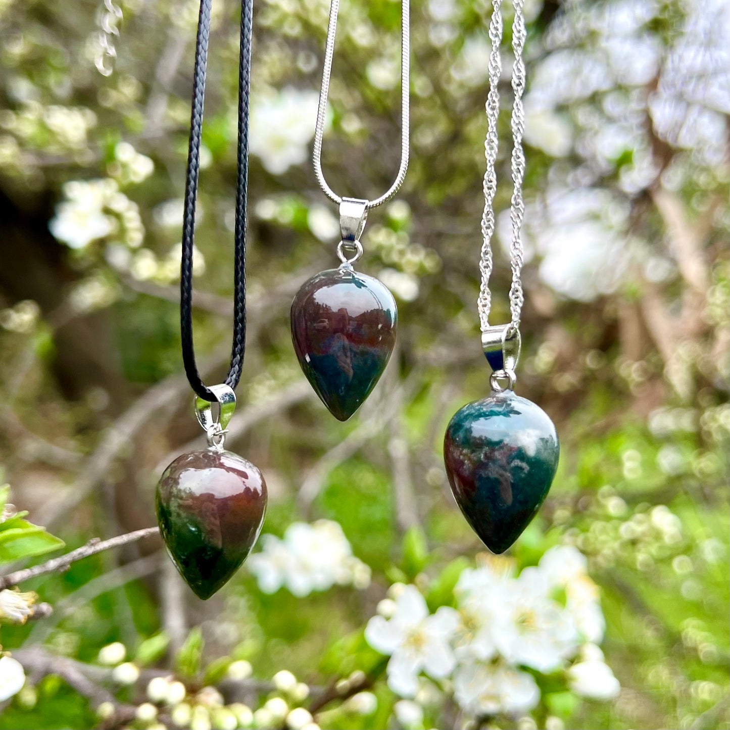Ocean Jasper Acorn Necklace