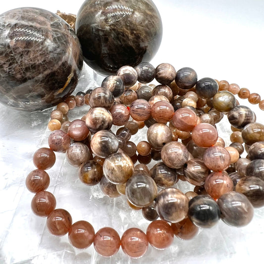 Black Sunstone / Backbone Bracelet - Balance, Calm, Boosts Self-Worth & Courage