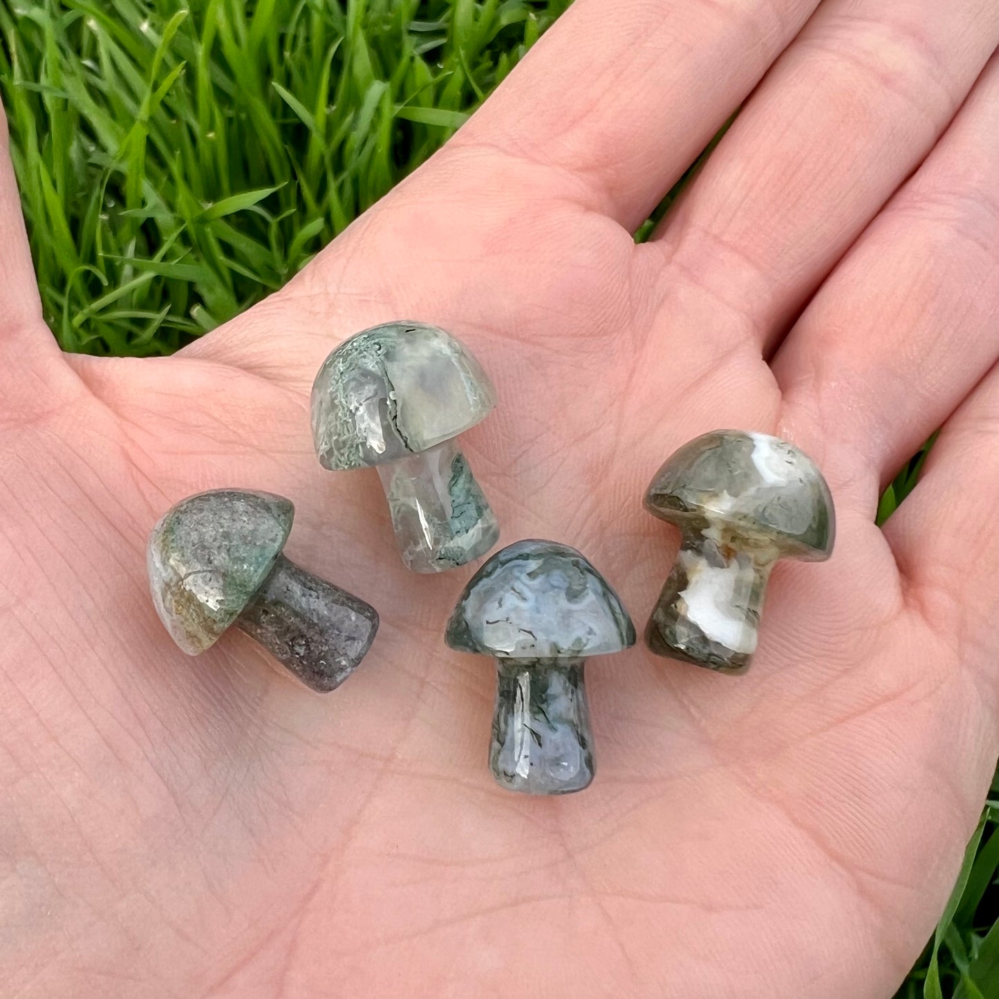 Moss Agate Mini Mushroom