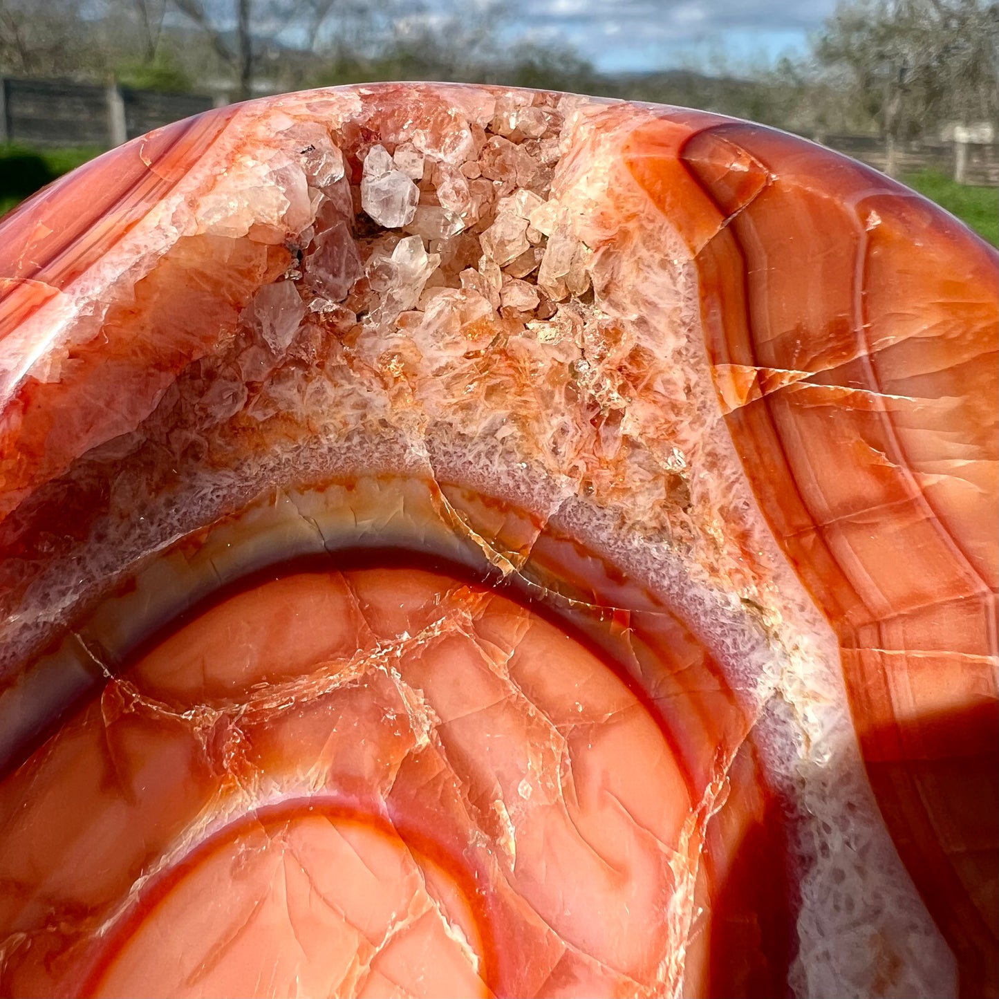 Carnelian Druzy Bowl