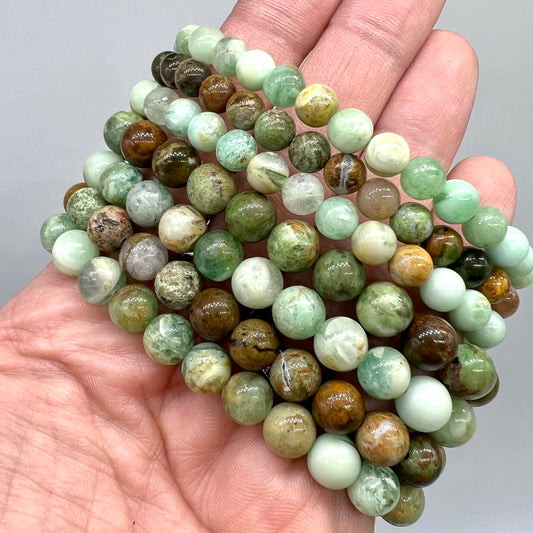 Green Opal Bracelet - Clarity, Love, Anxiety, Patience, Trauma, Stress