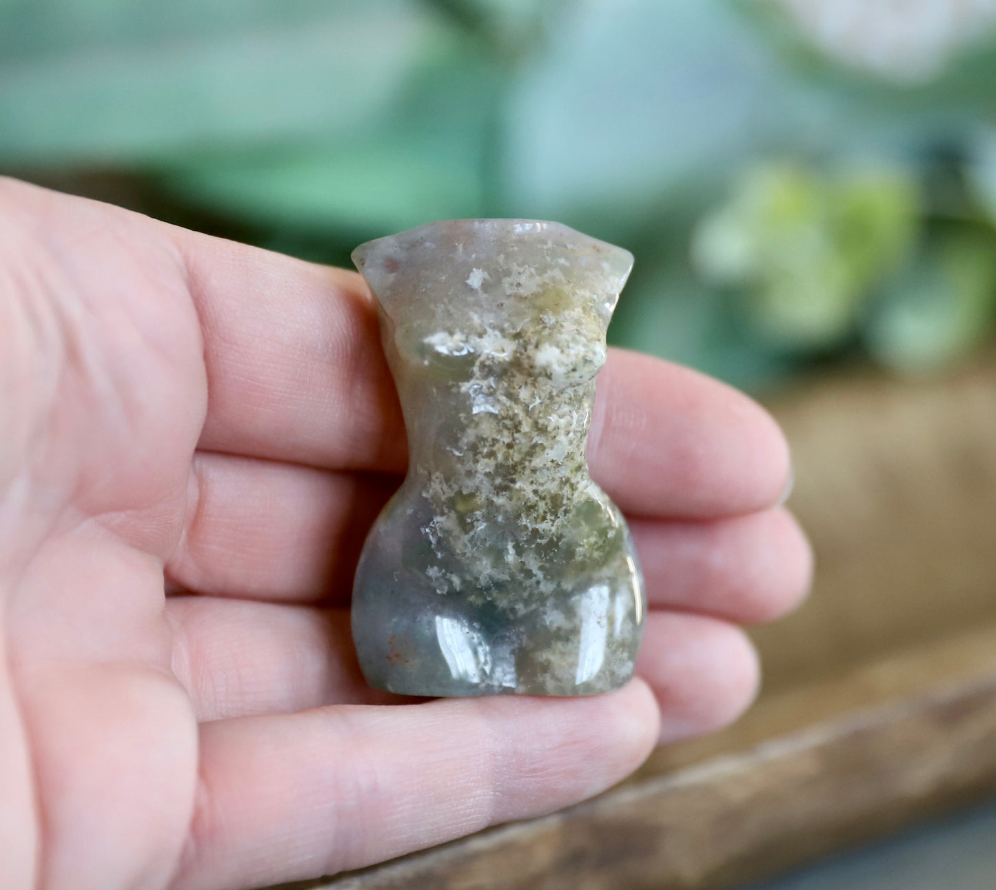 Crazy Lace Agate & Moss Agate Body Carving