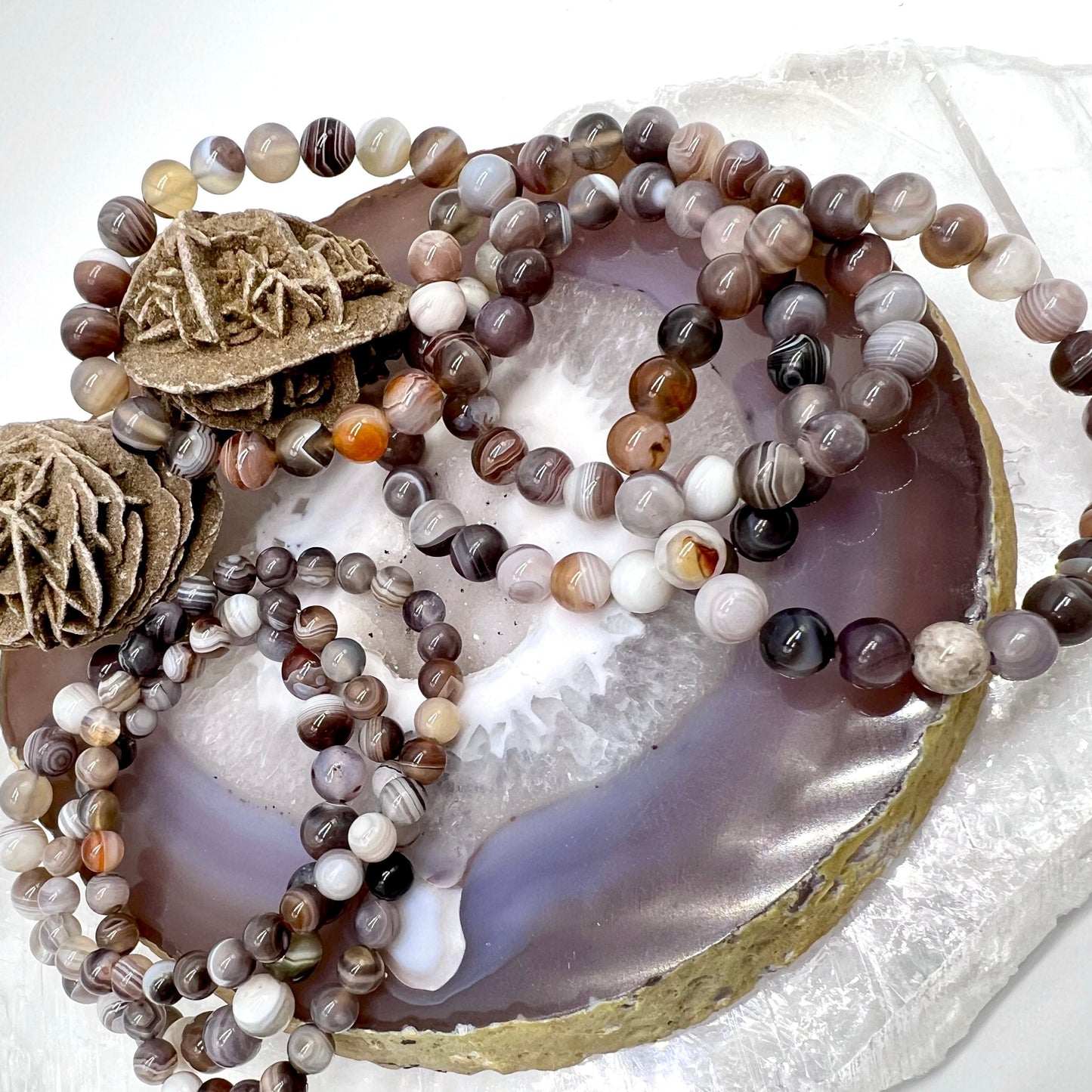 Botswana Agate Bracelet - New Beginnings, Growth, Intuition, Dreams, Opportunities