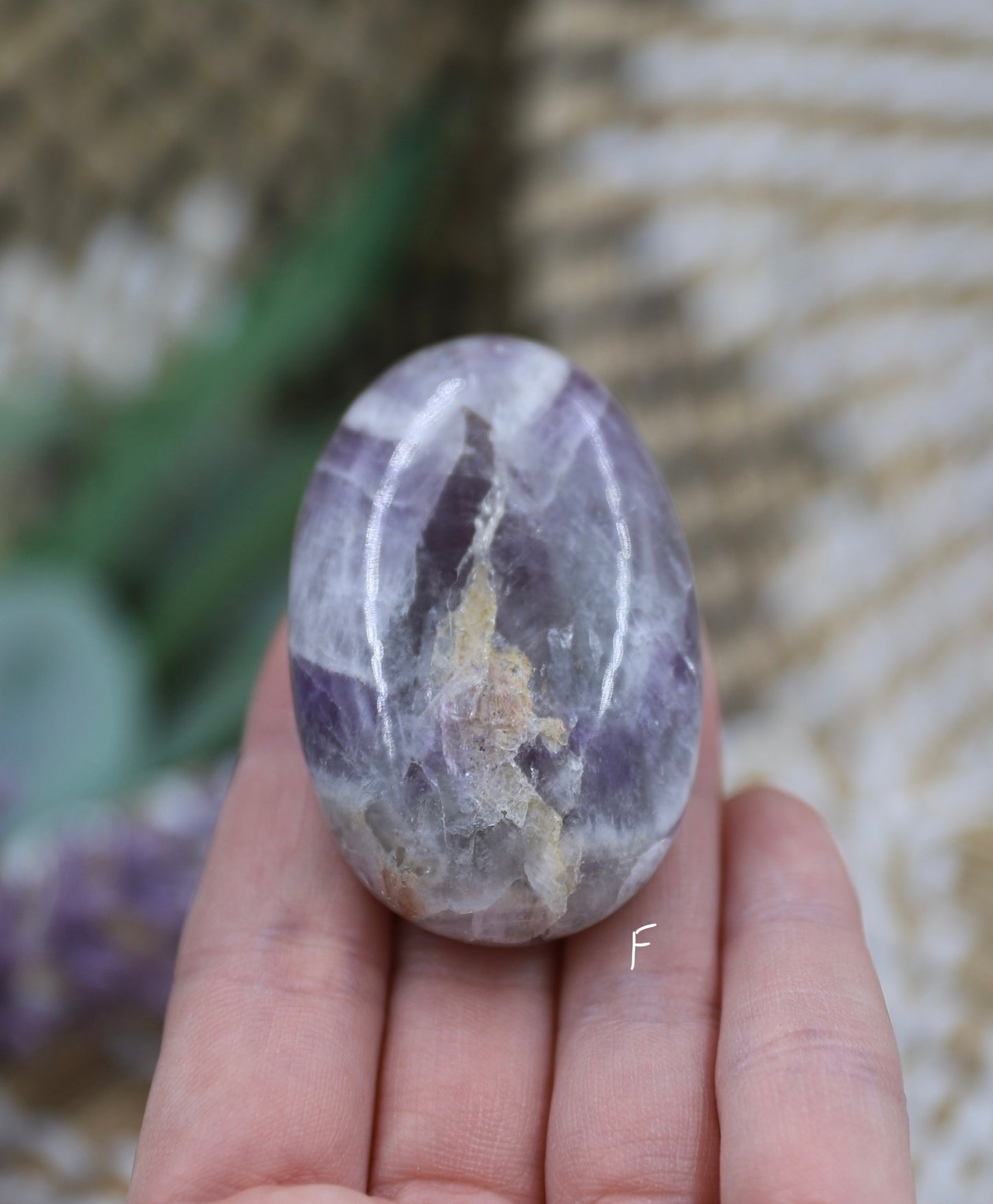 Dream Amethyst Palm Stone