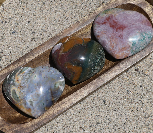 Ocean Jasper Large Heart