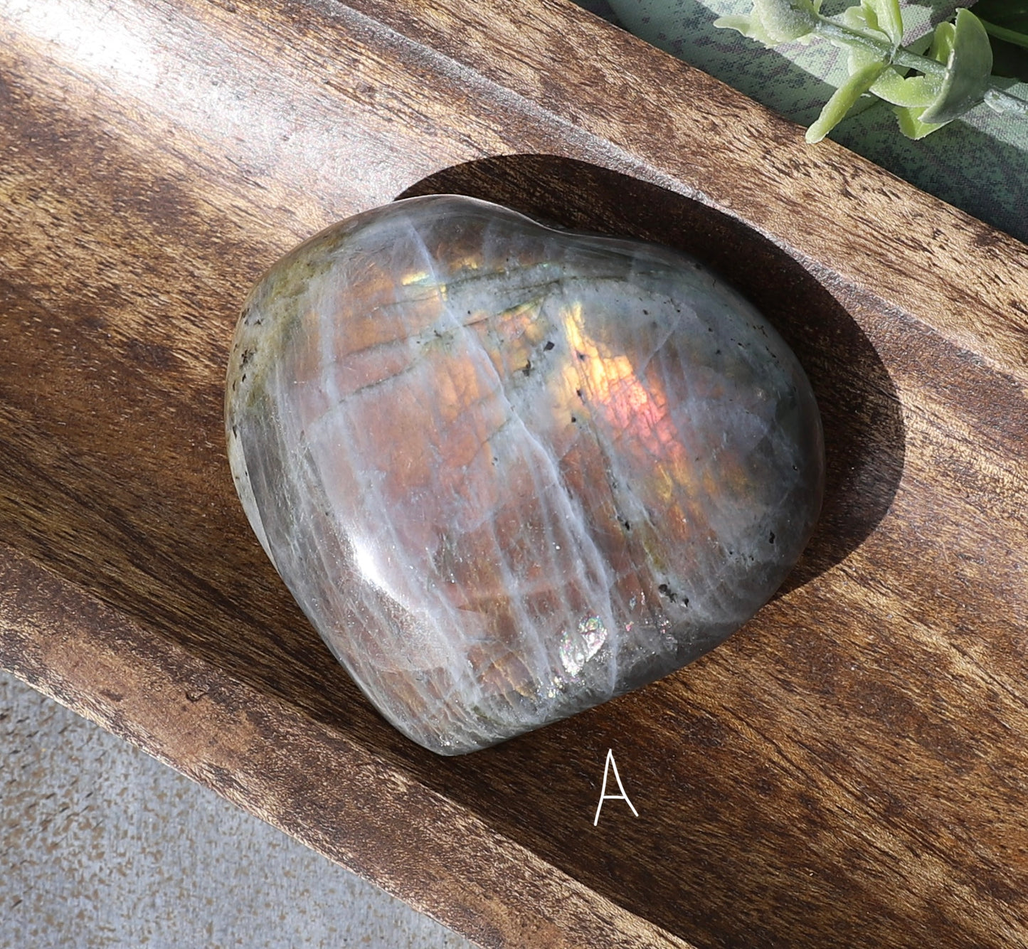Sunset Labradorite Large Heart