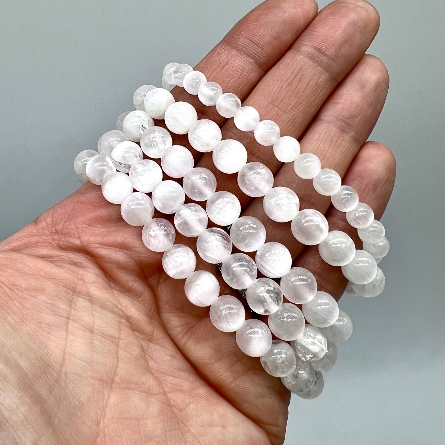 Selenite Bracelet - Cleansing, Clarity, Purification, Protection, Meditation