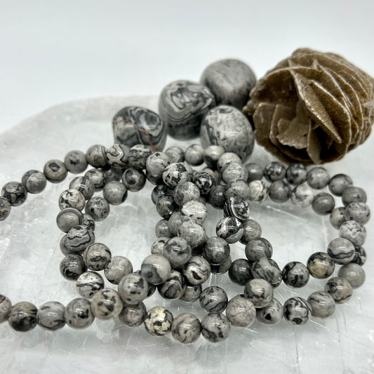Map Stone Jasper Bracelet - Protection, Calm, Love, Nurture