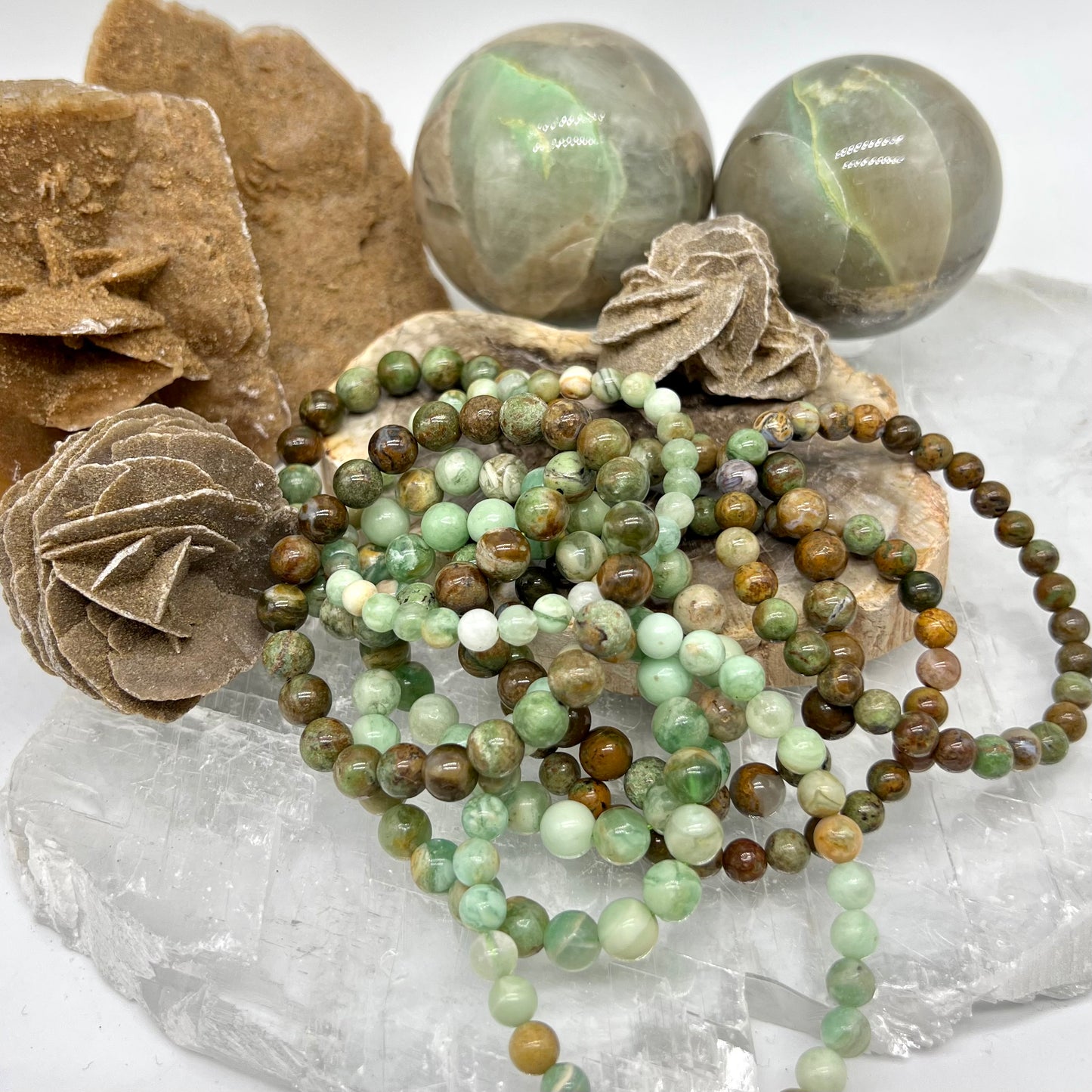 Green Opal Bracelet - Clarity, Love, Anxiety, Patience, Trauma, Stress