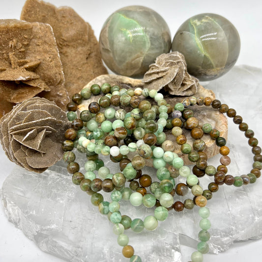 Green Opal Bracelet - Clarity, Love, Anxiety, Patience, Trauma, Stress