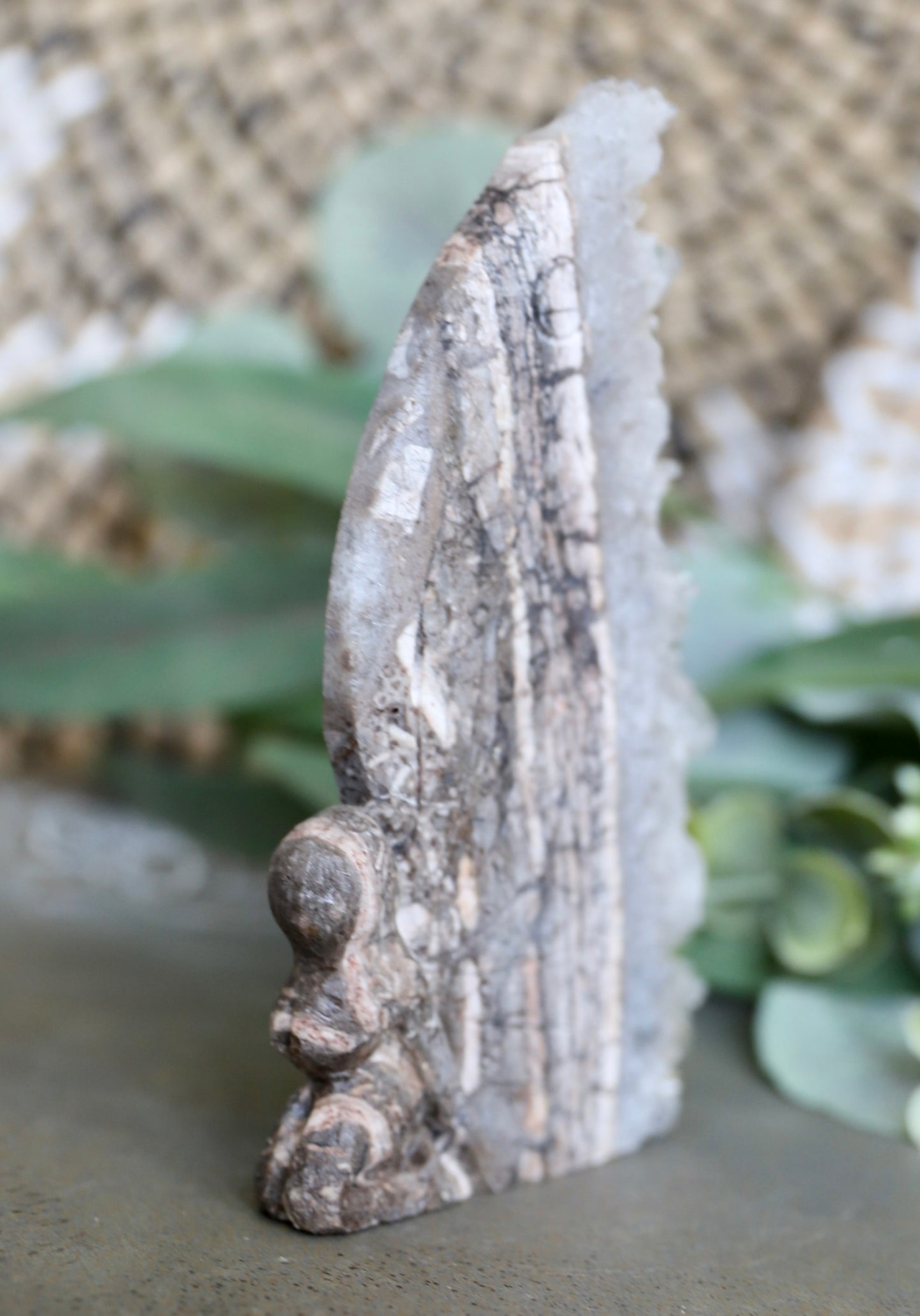 Fairy Clear Quartz Cluster Slab Carving