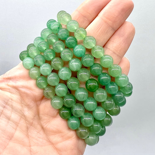 Green Aventurine Bracelet - Success, Luck, Independence, Calm, Relieves Anger/Irritability