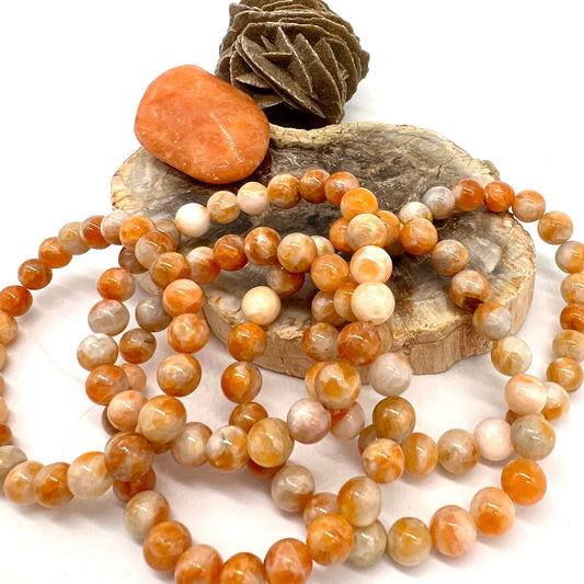 Orange Calcite Bracelet - Attracts Money, New Opportunities, Motivates, Joy, Fertility