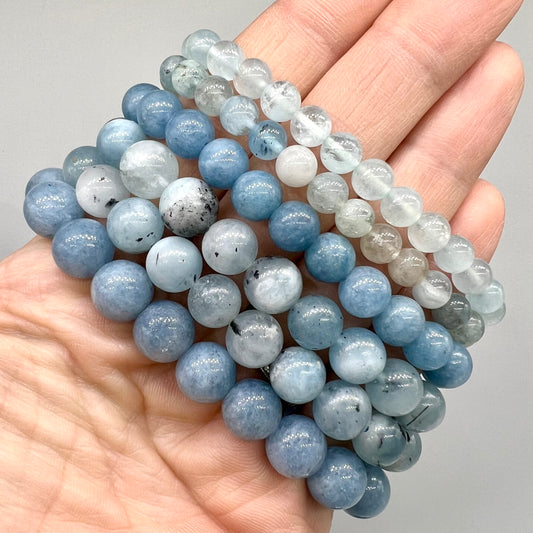 Aquamarine Bracelet - Courage, Calming, stress relief, Intuition