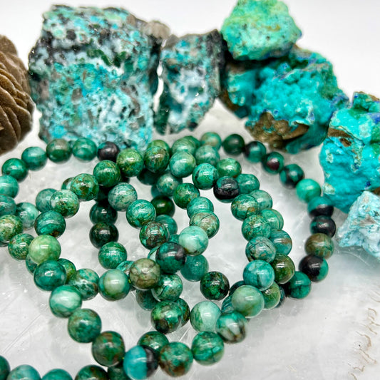 Chrysocolla Bracelet - Empowerment, Communication, Calm, Anxiety, Joy, Balance