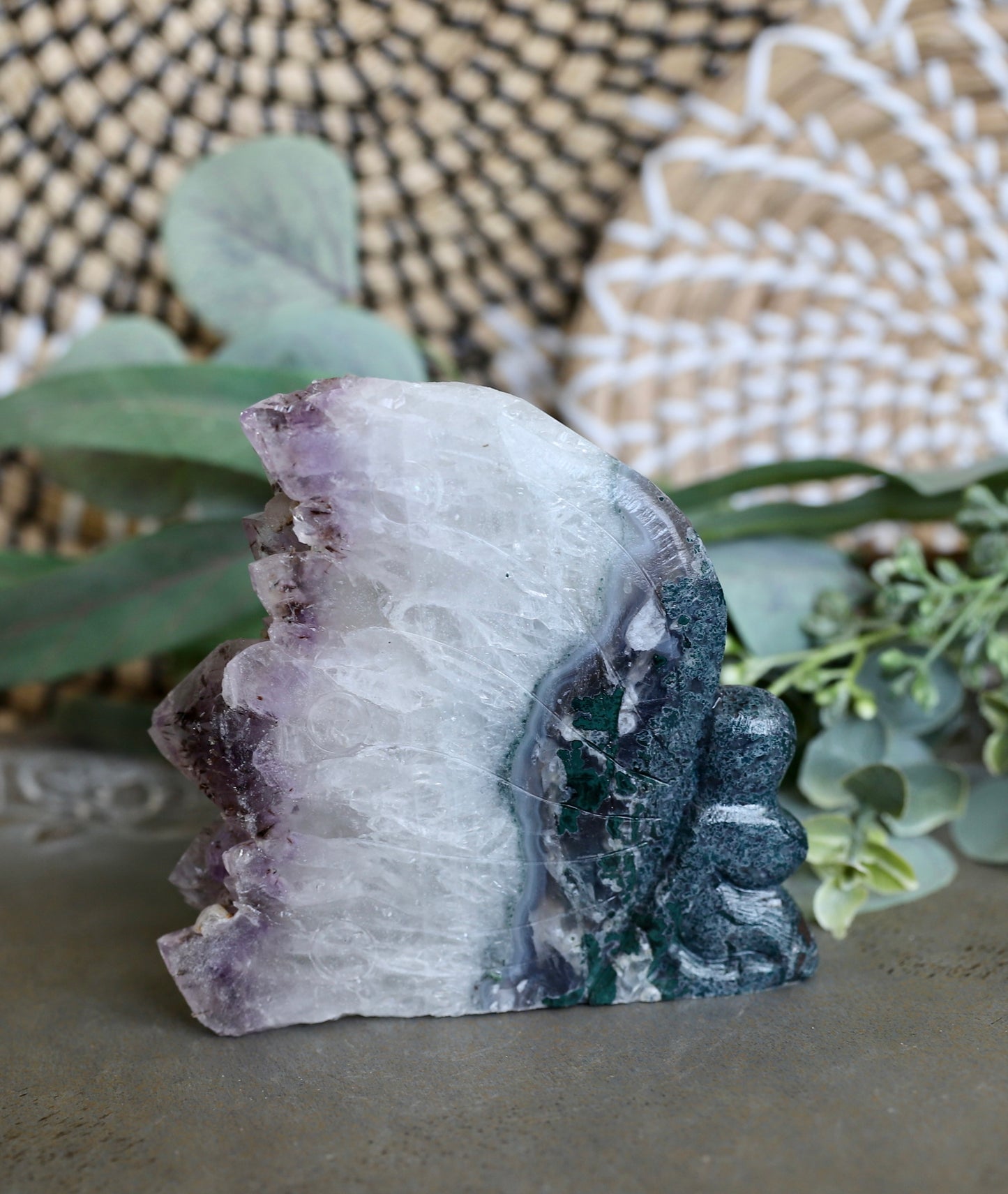 Fairy Amethyst Super 7 Cluster Carving