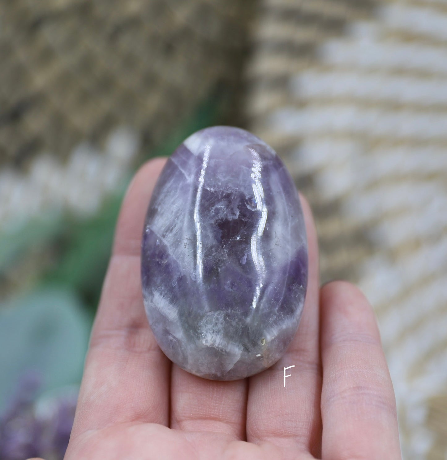 Dream Amethyst Palm Stone