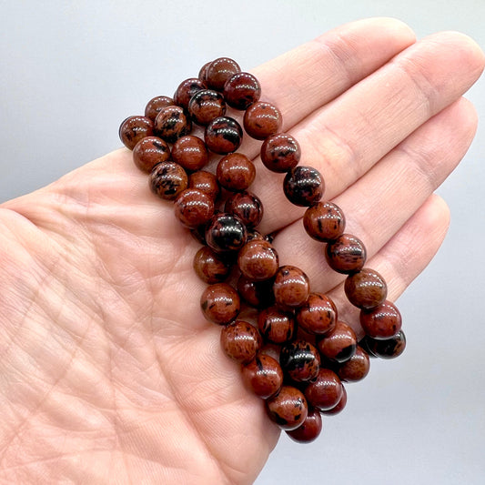 Mahogany Obsidian Bracelet - Grounding, Protection, Strength, Trust, Creativity