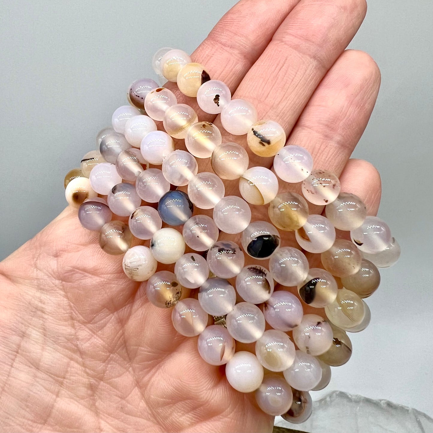 Dendritic/Montana Agate Bracelet - Happiness, Stability, Grounding, Self-Confidence, Creativity, Releases Fear