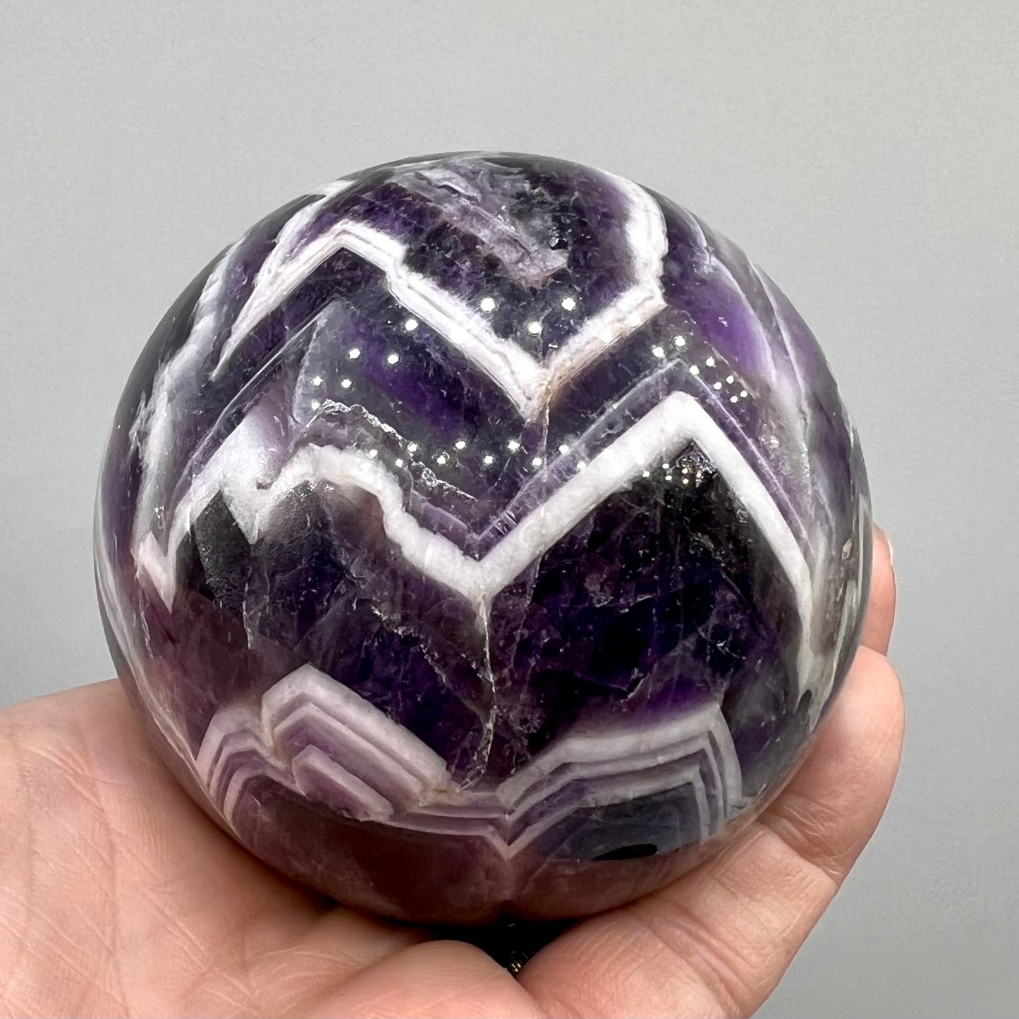 Dream/Chevron Amethyst Sphere & Point Set