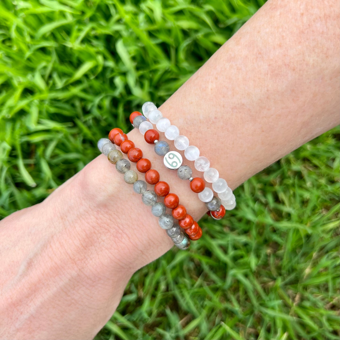 Cancer Zodiac Bracelet - Loyal, Cleansing, Intuition, Memory, Protection, Self-Awareness, Communication