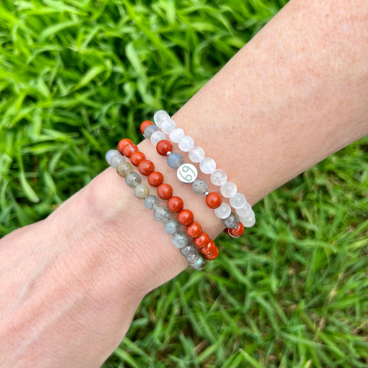 Cancer Zodiac Bracelet - Loyal, Cleansing, Intuition, Memory, Protection, Self-Awareness, Communication