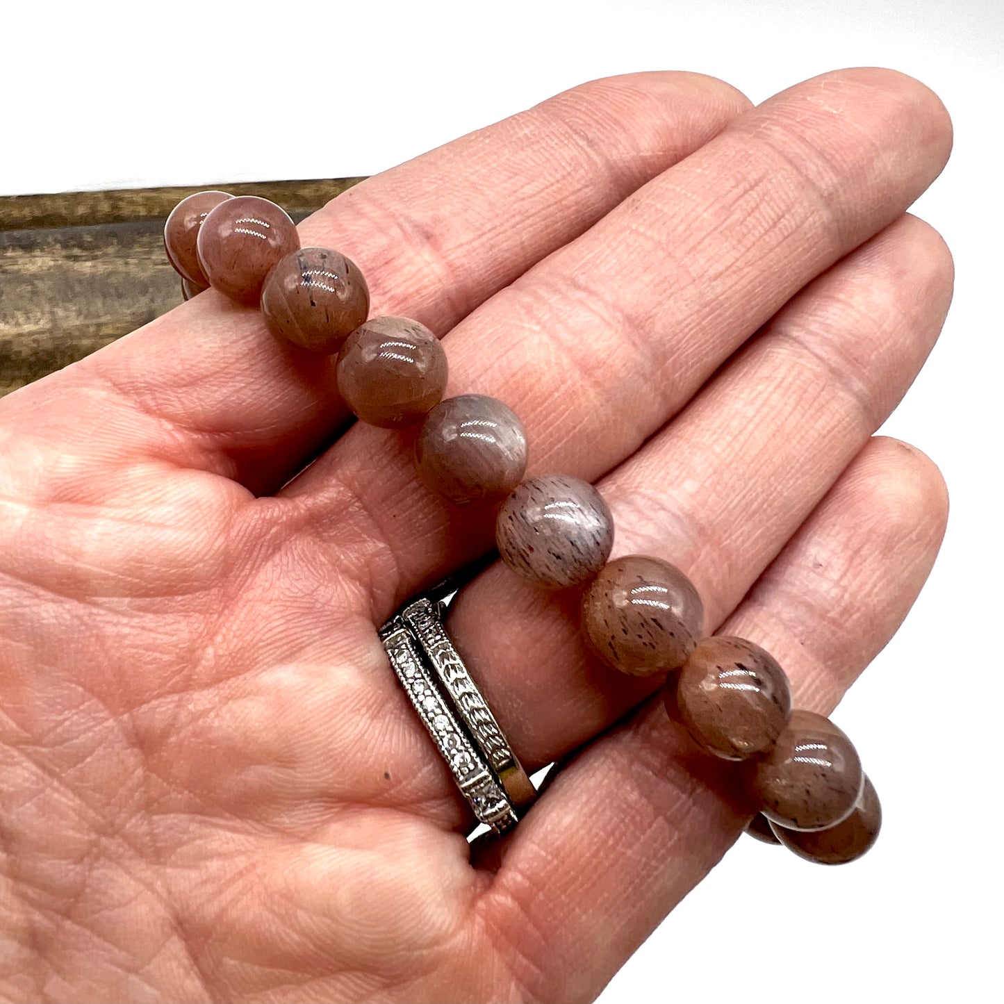 Black Sunstone / Backbone Bracelet - Balance, Calm, Boosts Self-Worth & Courage