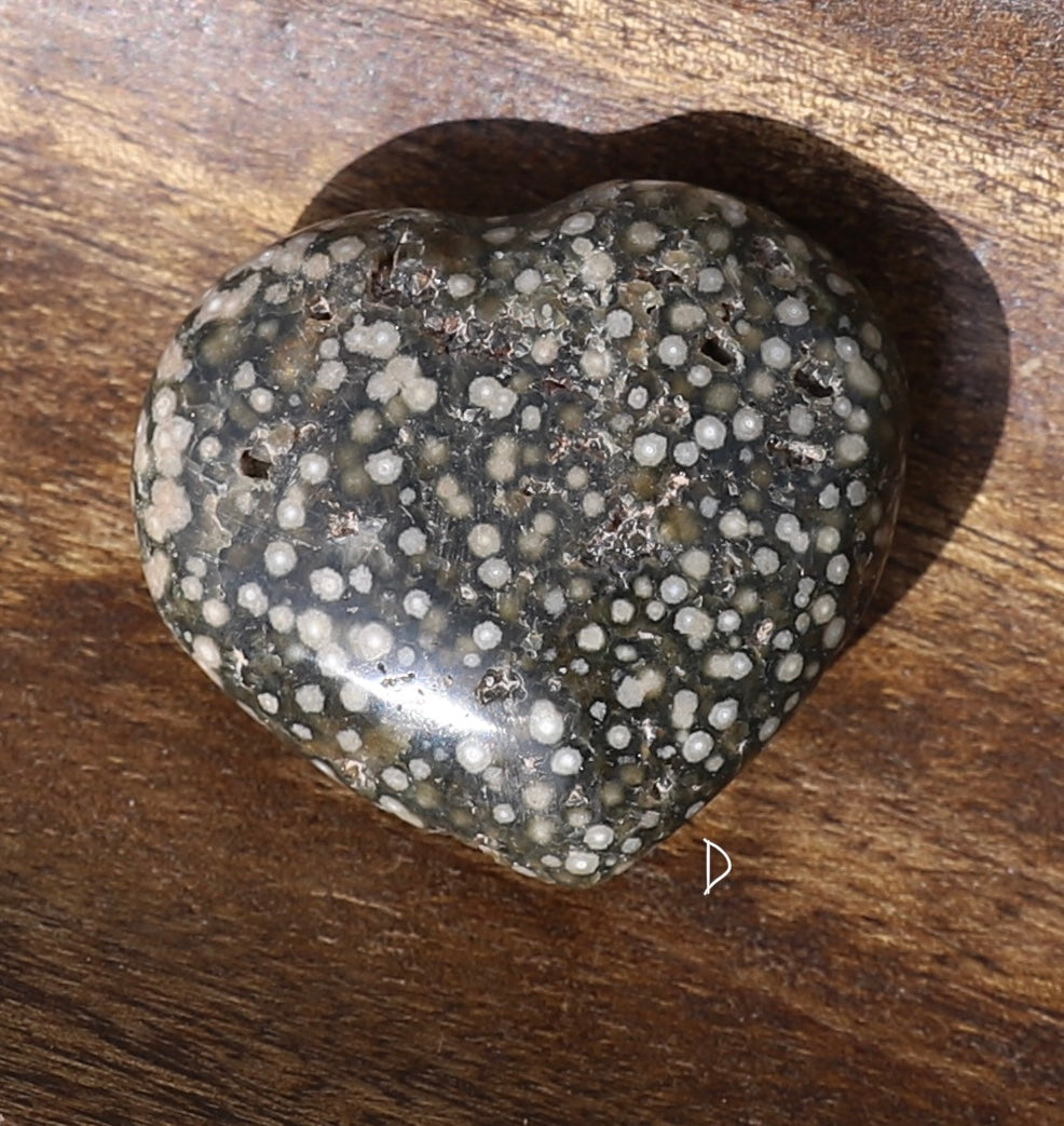 Orbicular Ocean Jasper Heart