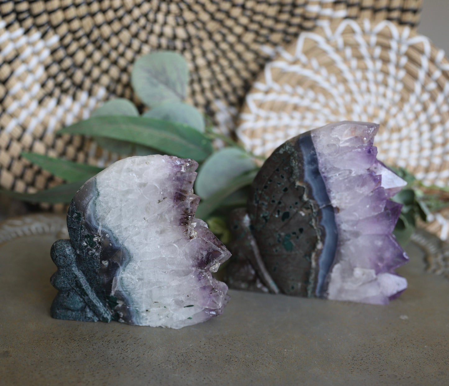 Fairy Amethyst Super 7 Cluster Carving