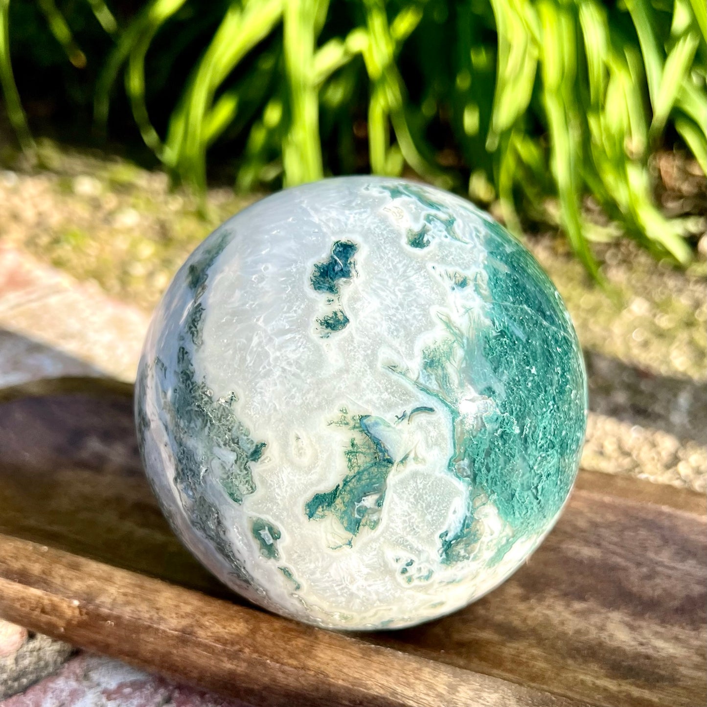 Moss Agate Sphere XL