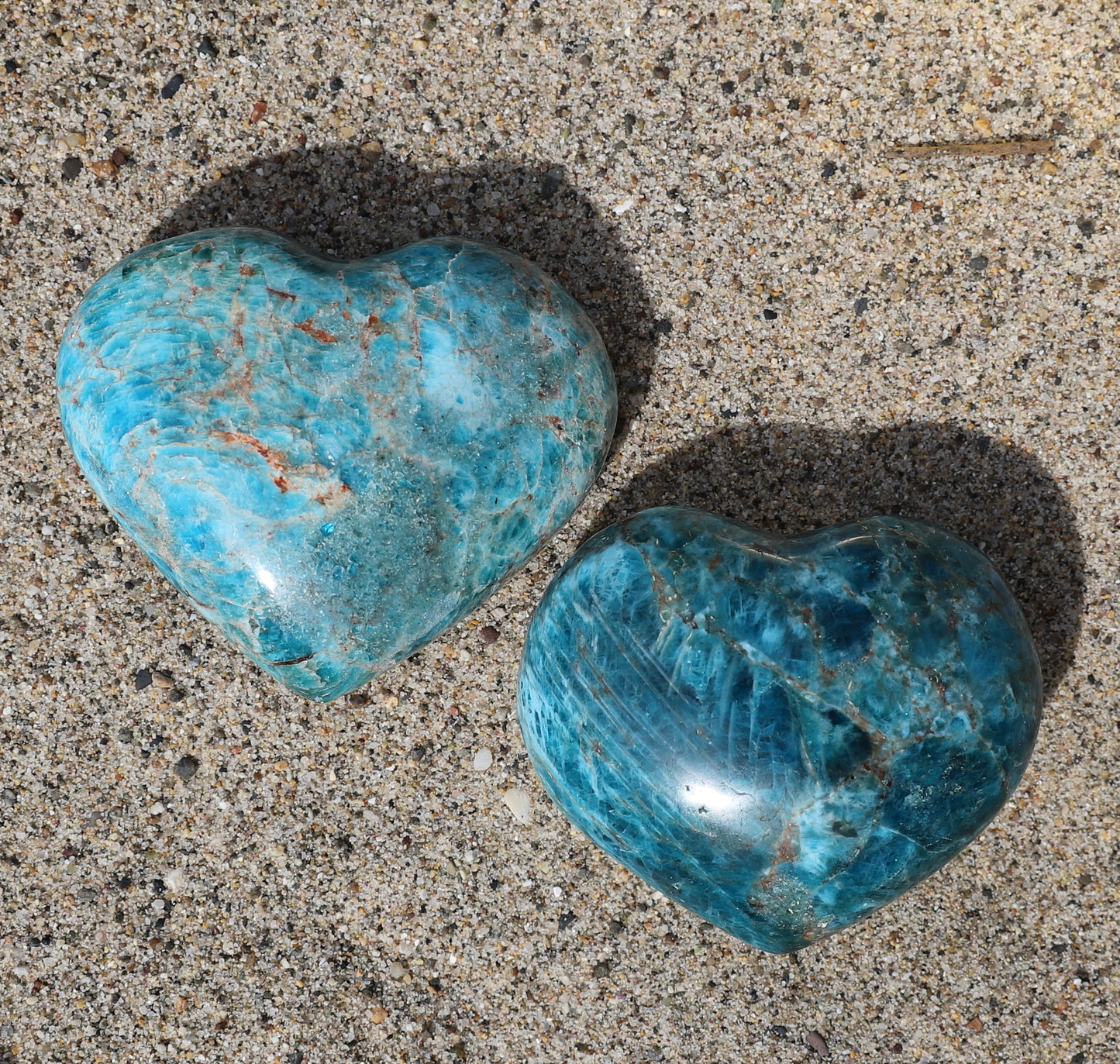 Blue Apatite Large Heart