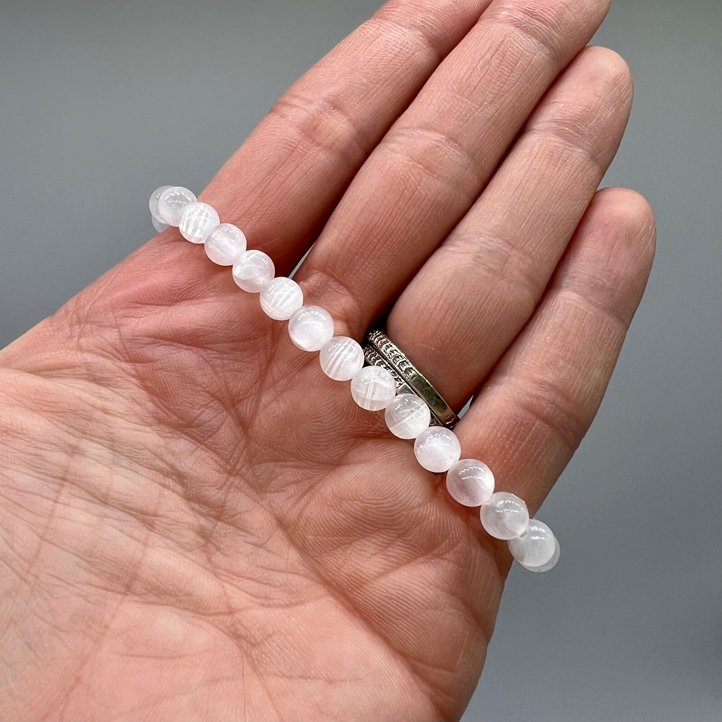 Selenite Bracelet - Cleansing, Clarity, Purification, Protection, Meditation