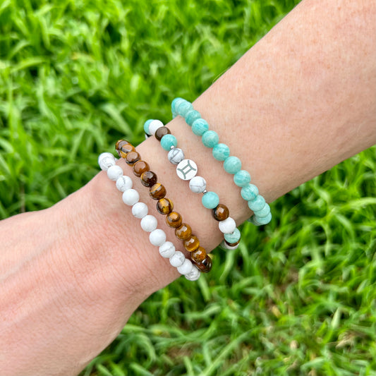Gemini Zodiac Bracelet - Communicate, Calm, Grounded, Intellect, Versatility, Clarity, Focus