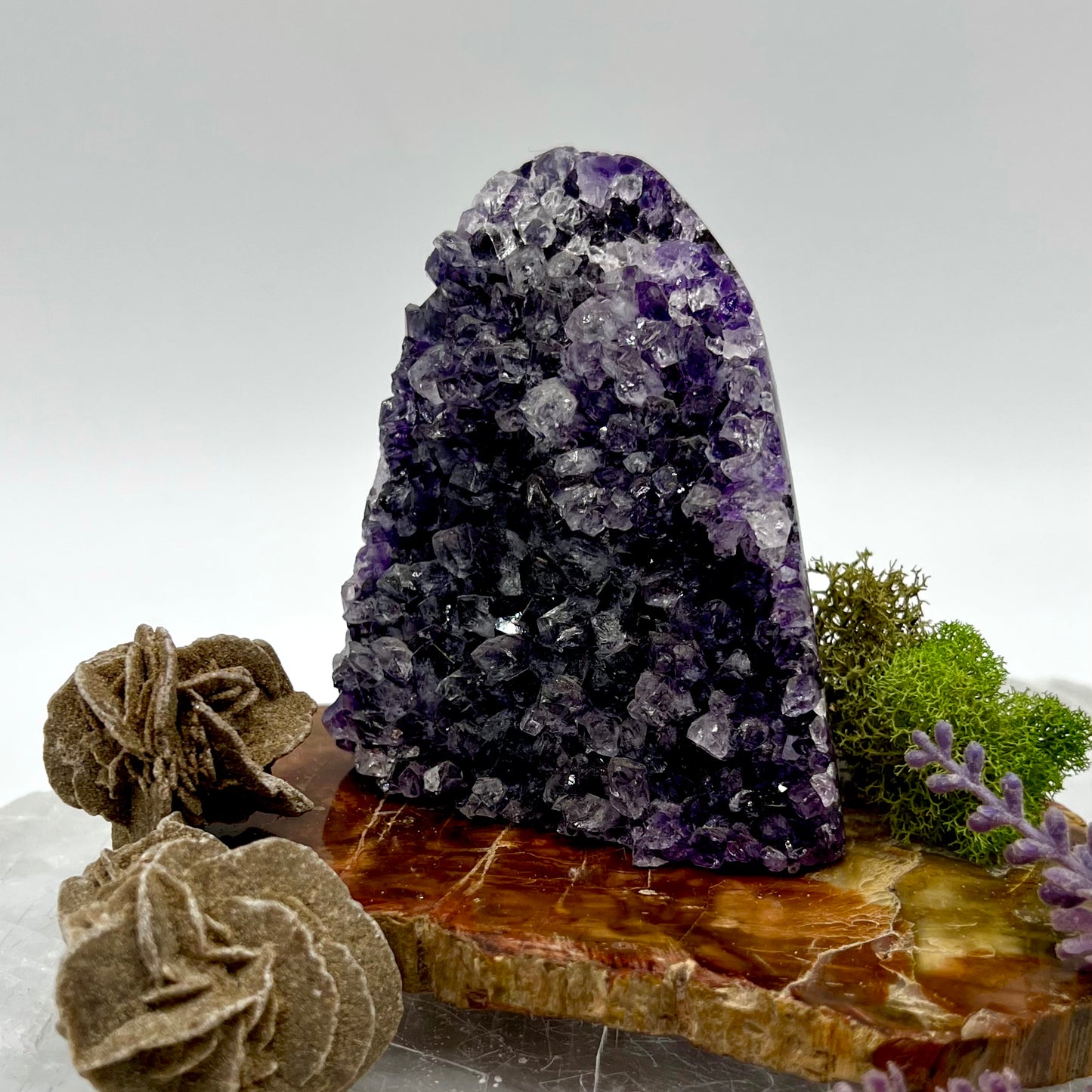 Amethyst Geode Cut Base Free Form