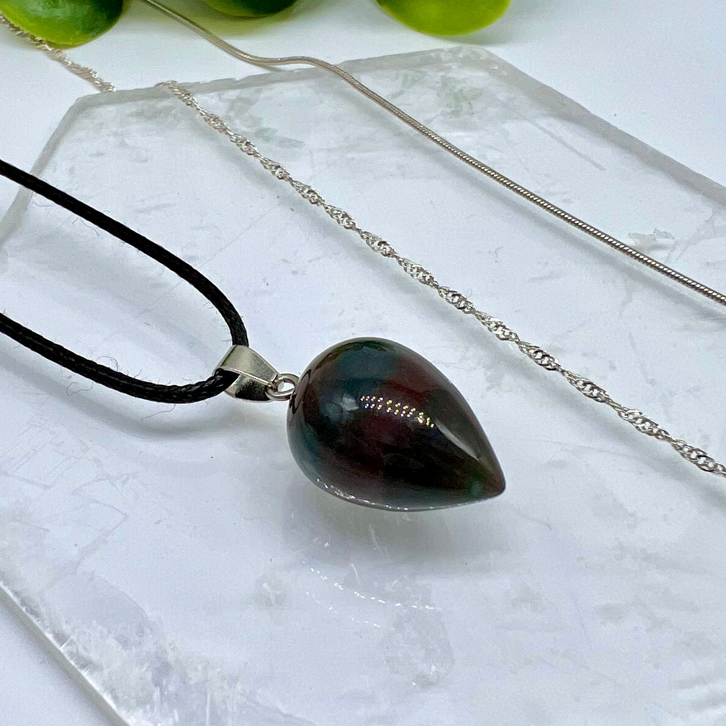 Ocean Jasper Acorn Necklace