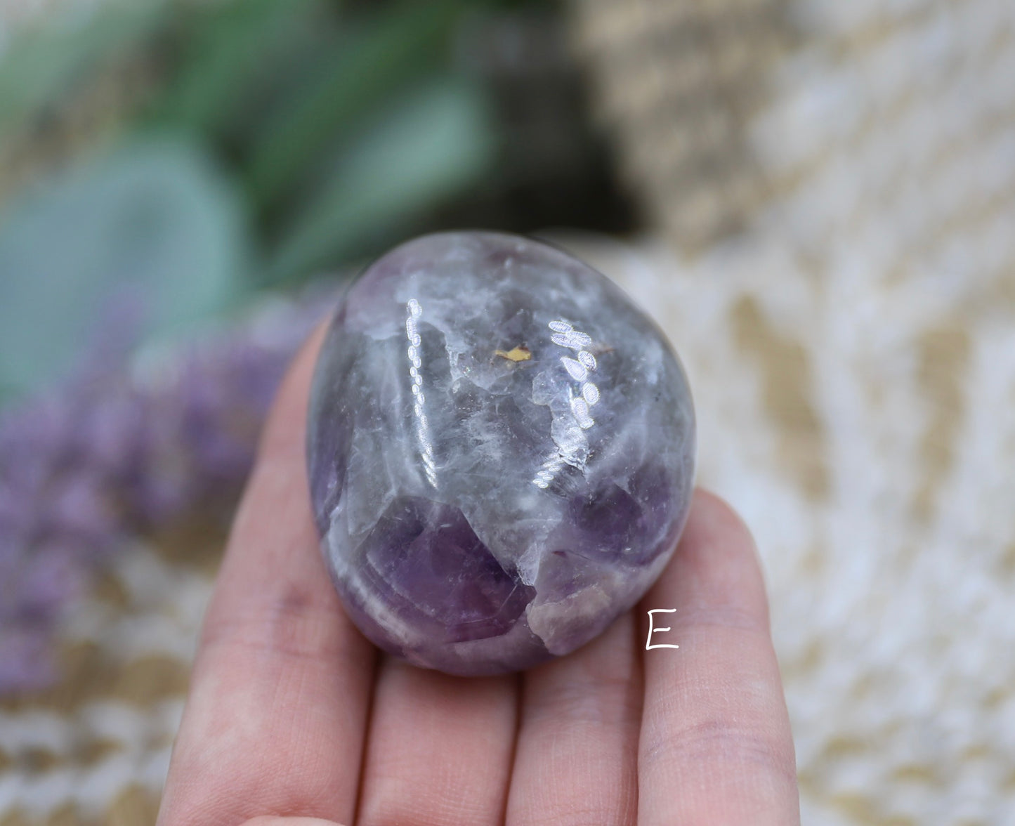 Dream Amethyst Palm Stone