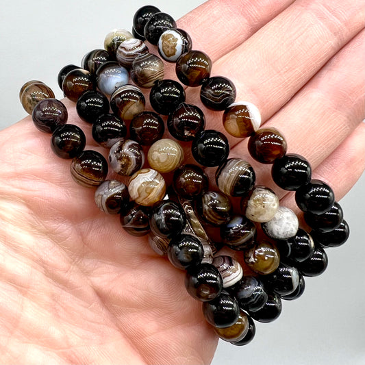 Sardonyx Agate Bracelet - Love, Relationships, Communication, Courage, Focus, Good Fortune