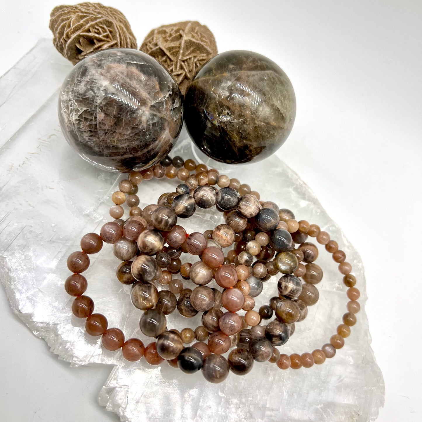 Black Sunstone / Backbone Bracelet - Balance, Calm, Boosts Self-Worth & Courage