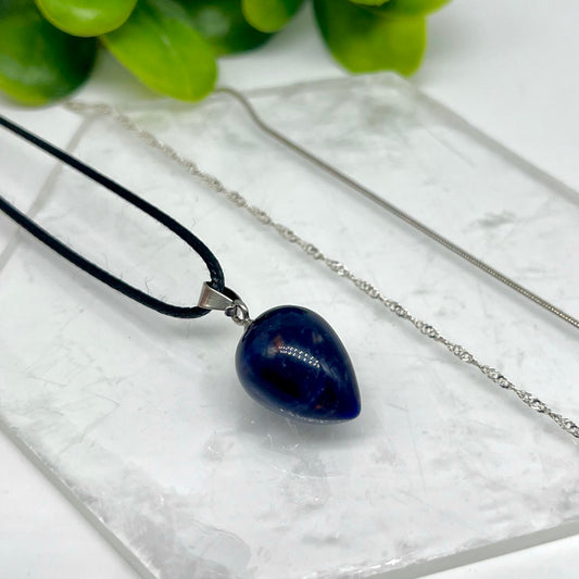 Sodalite Acorn Necklace