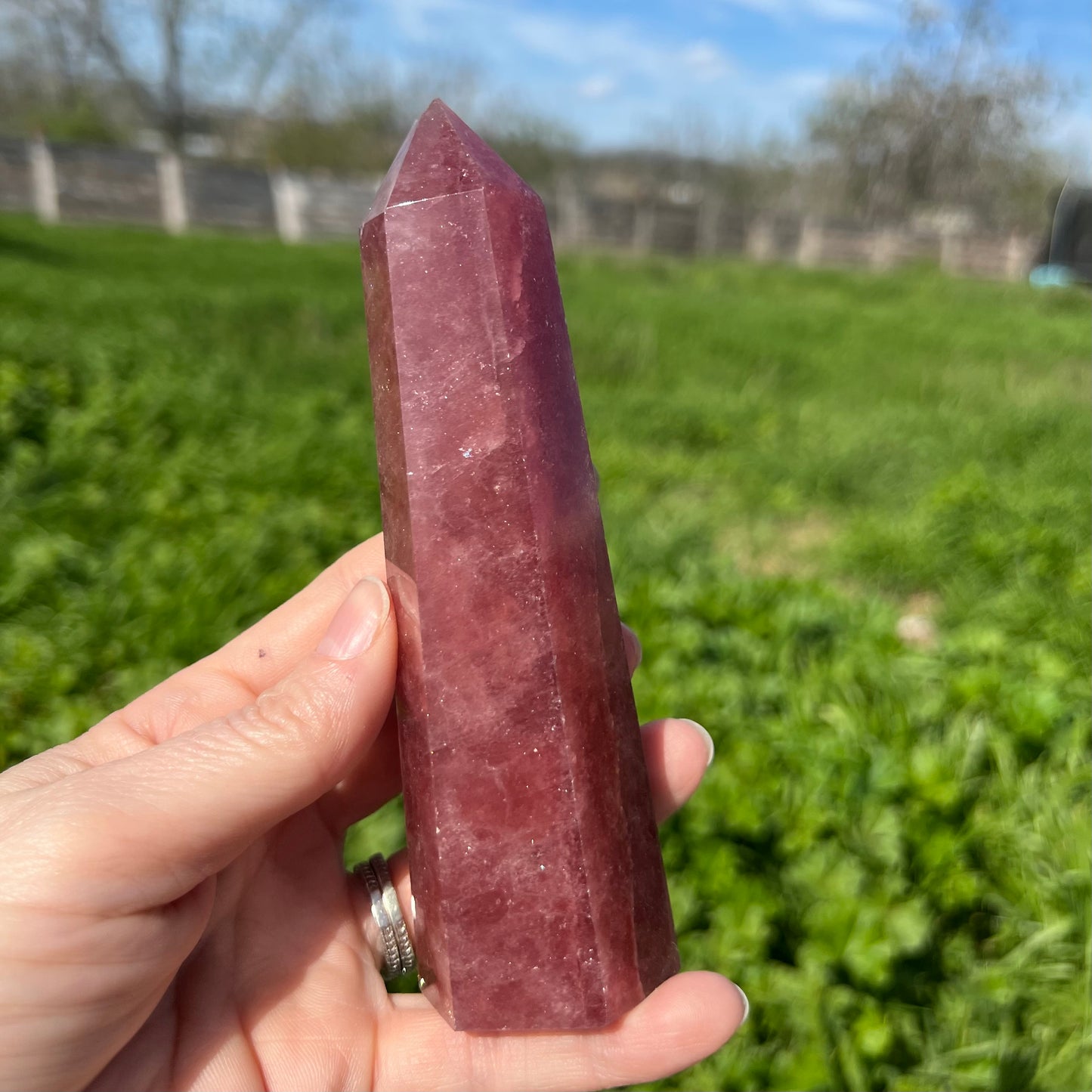 Strawberry Quartz Tower Large