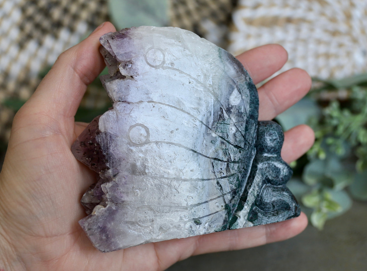 Fairy Amethyst Super 7 Cluster Carving