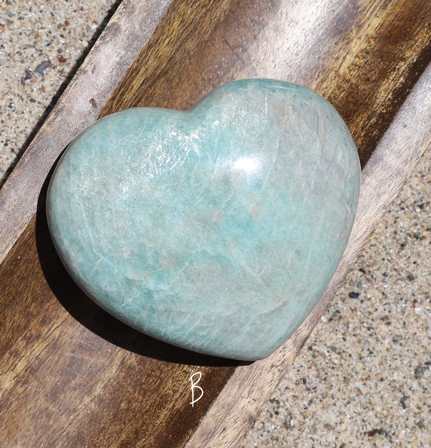 Amazonite Large Heart