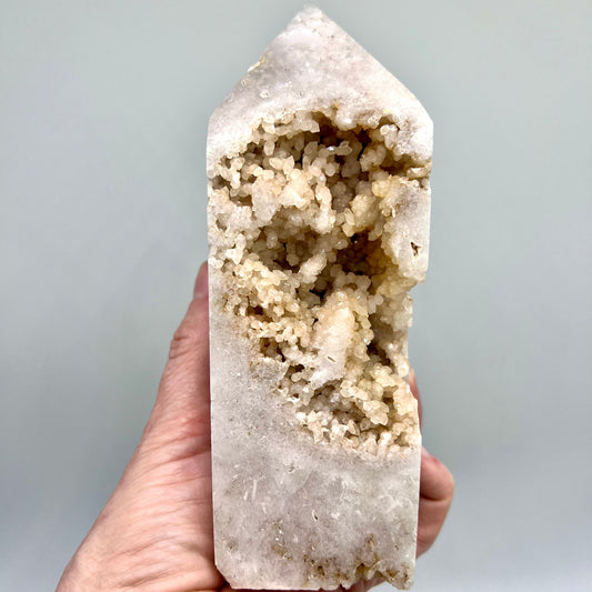 Pink Amethyst Druzy Tower Large