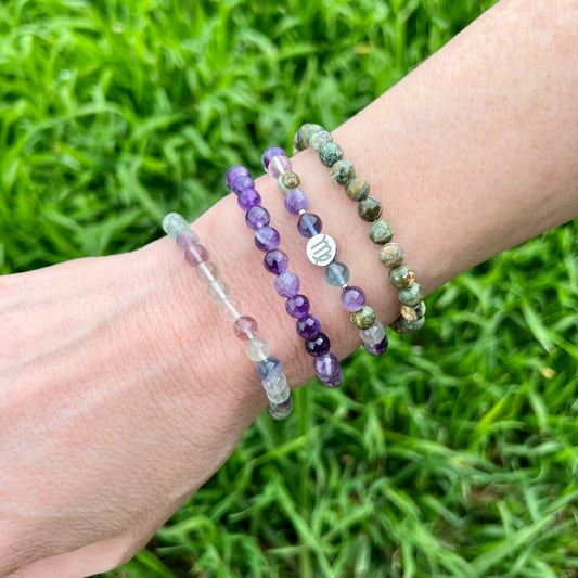 Virgo Zodiac Bracelet - Lepidolite for Change