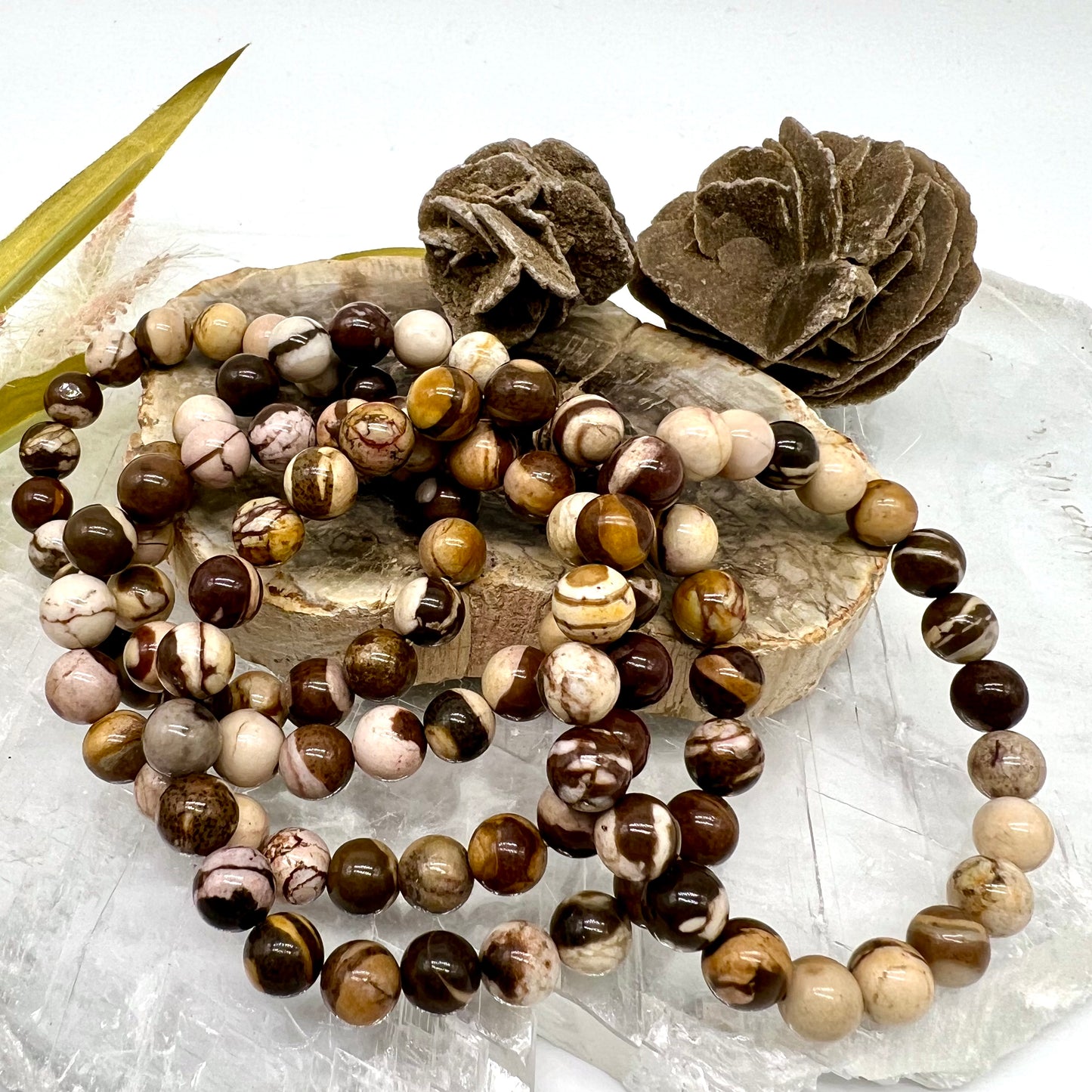 Australian Zebra Jasper Bracelet - Creativity, Courage, Dream Recall, Motivation, Balance, Protection