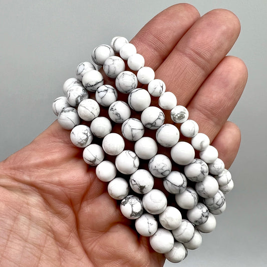 Howlite Bracelet - Calm, Patience, Confidence, Balance, Truth, Stress Relief