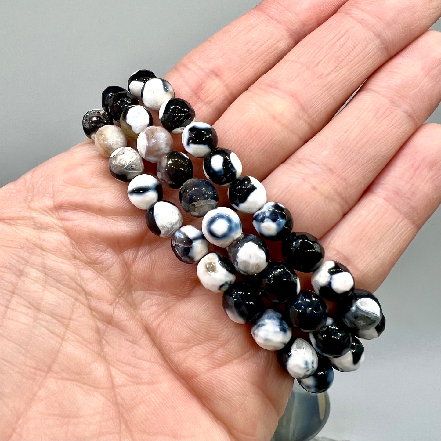 Blue Orca Agate Bracelet - Truth, Communication, Transformation, Inner Peace, Grounding