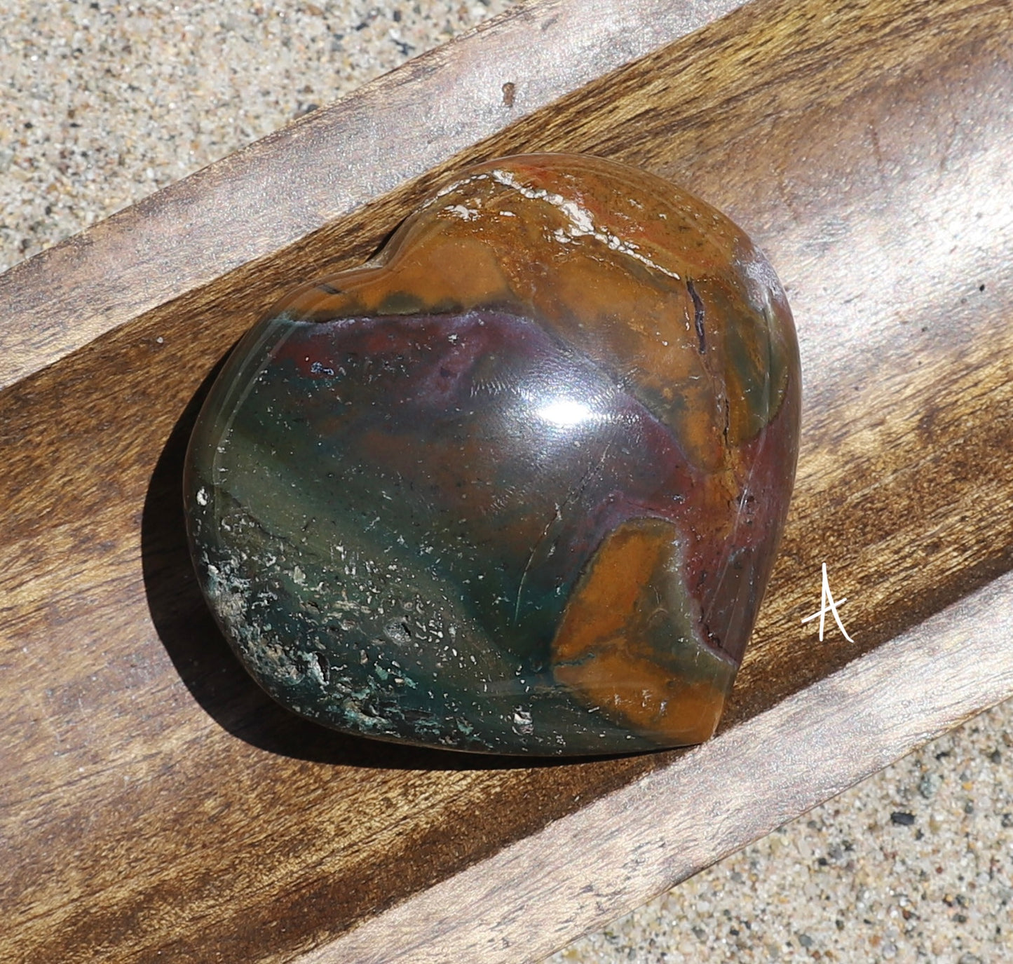 Ocean Jasper Large Heart